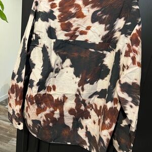 ASOS Men's Brown and Black Patterned Shirt